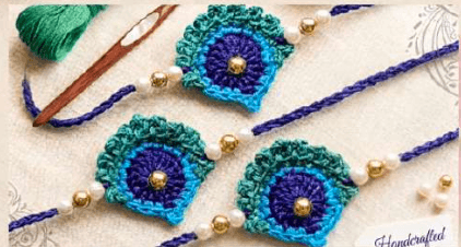 Peacock Leaf Rakhi